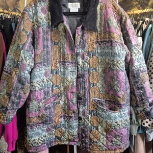 Casual Corner Multicolor Quilted Puffer Jacket